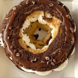 Paris brest de chocolate y nata