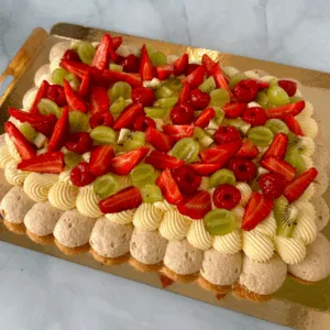 dacquoise de fruta formato rectangular